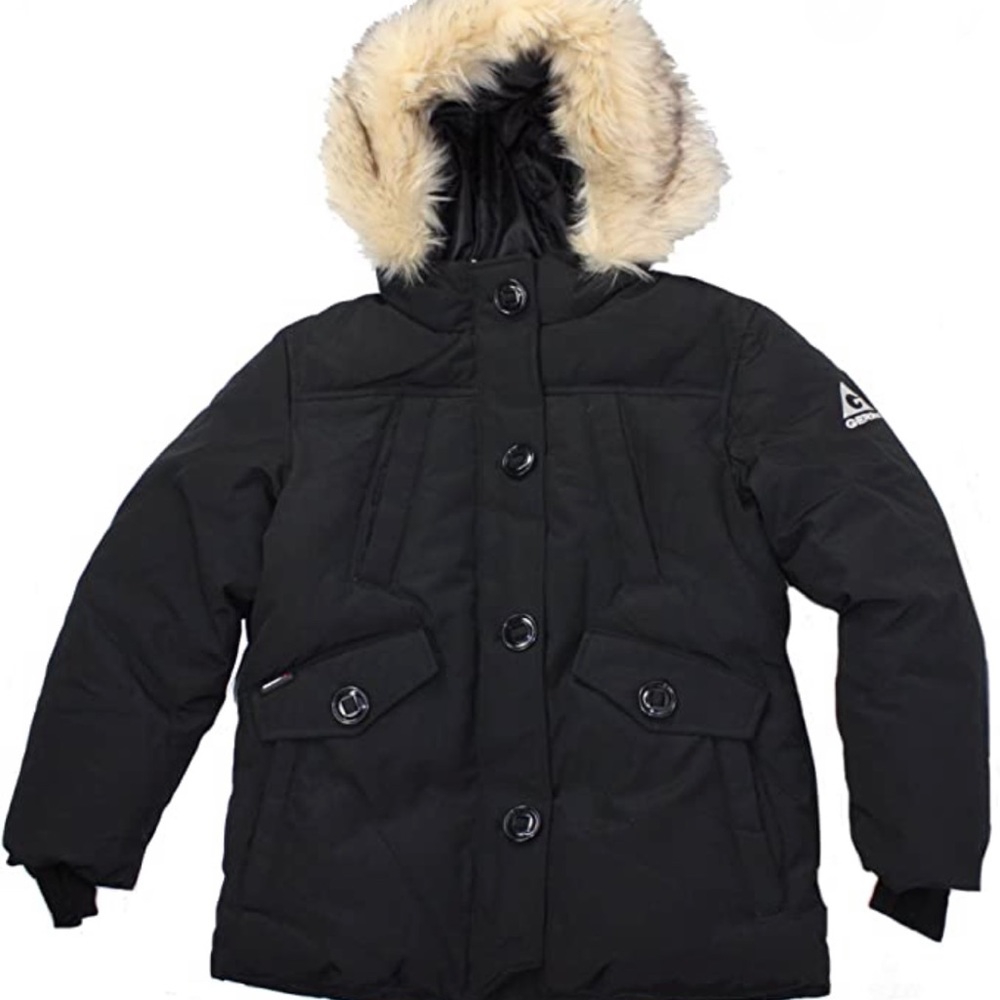 Gerry Kids Hooded Black Parka Coat